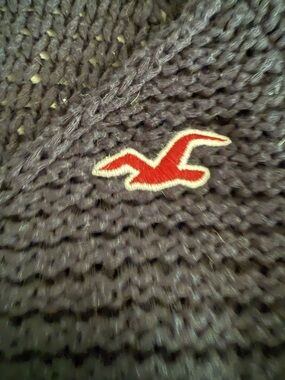 Hollister navy blue open knit long sleeve.